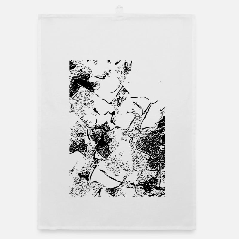 Abstraktes Bild / Linie / schwarz / Muster Organic Geschirrtuch
