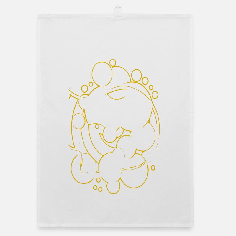 Kreis-Tierfreundschaft Doodle Organic Geschirrtuch
