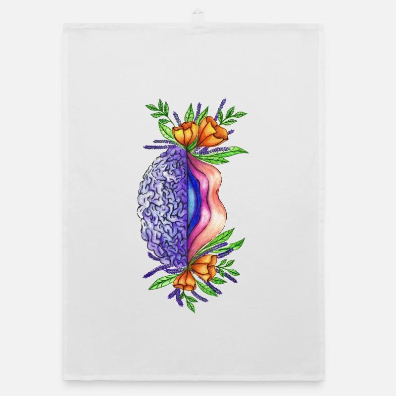 Vulva brain Organic dish towel