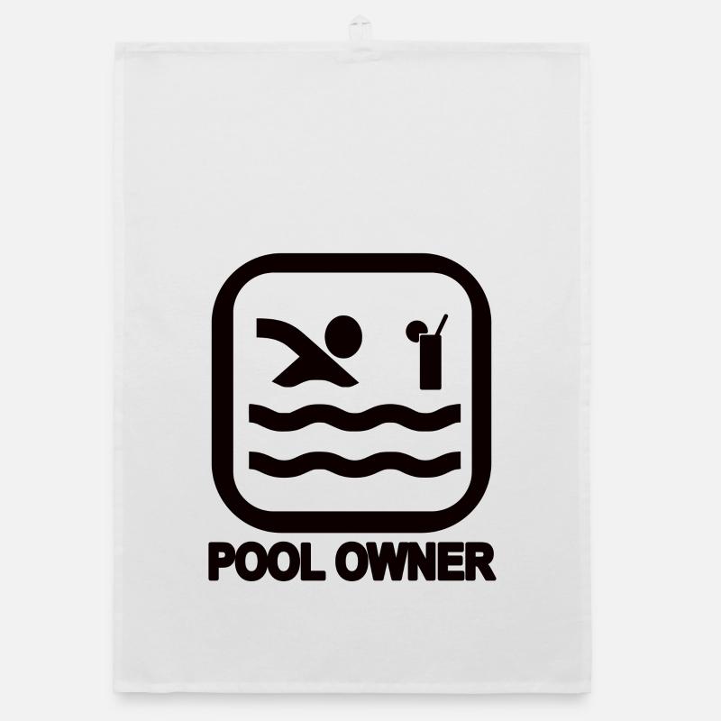 Pool Owner schwarz Organic Geschirrtuch
