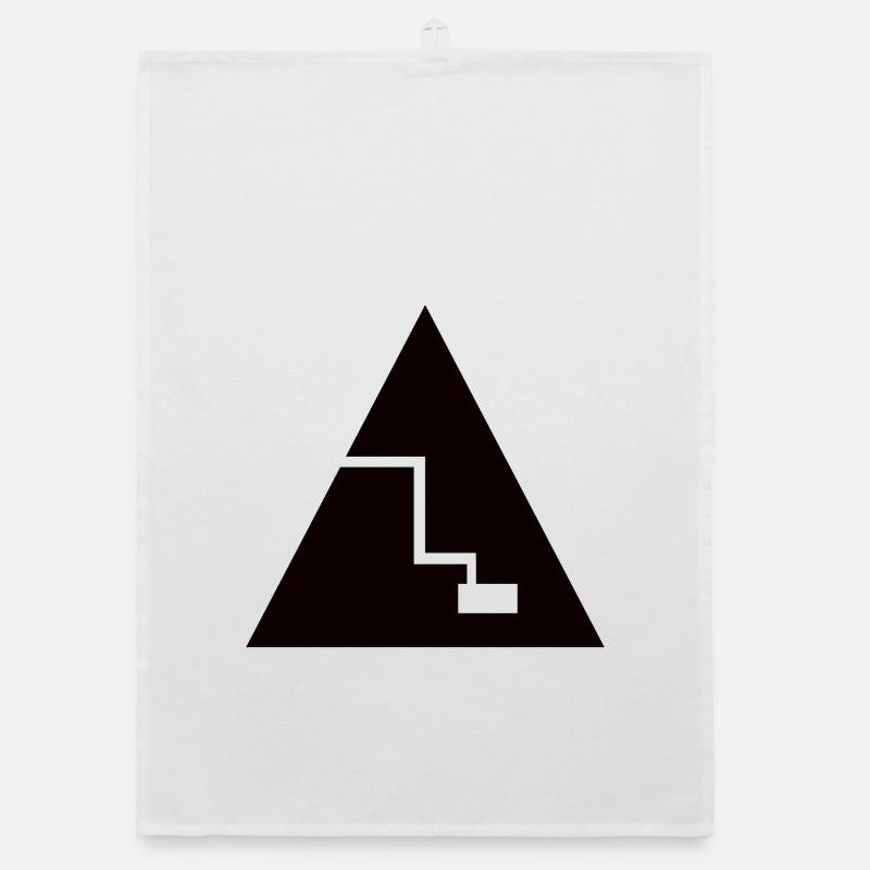 Pyramide - T-Shirt Design - Organic Geschirrtuch - Weiß