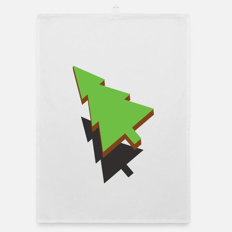 3d Christmas Tree Organic dish towel