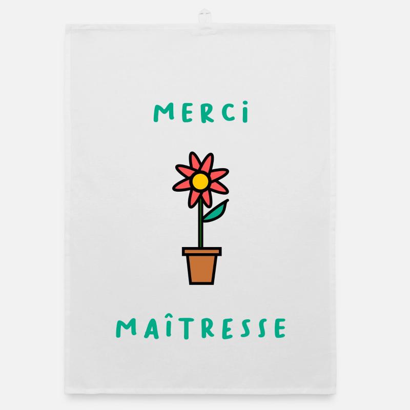 MAÎTRESSE. MERCI. MERCI MAÎTRESSE. FLEUR Torchon bio