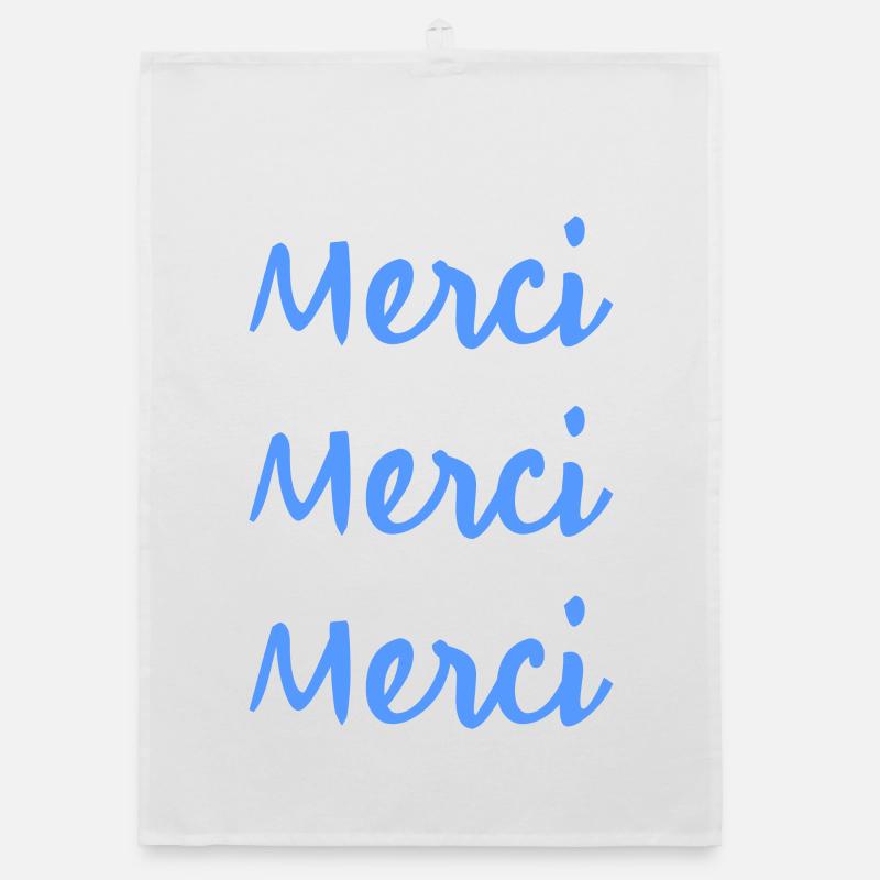 MERCI. MAÎTRESSE. MAÎTRE. MERCI MAÎTRESSE - Torchon bio - blanc