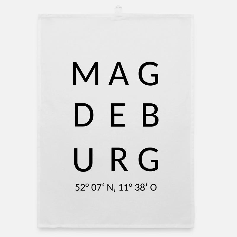 Magdeburg Schriftzug Organic Geschirrtuch