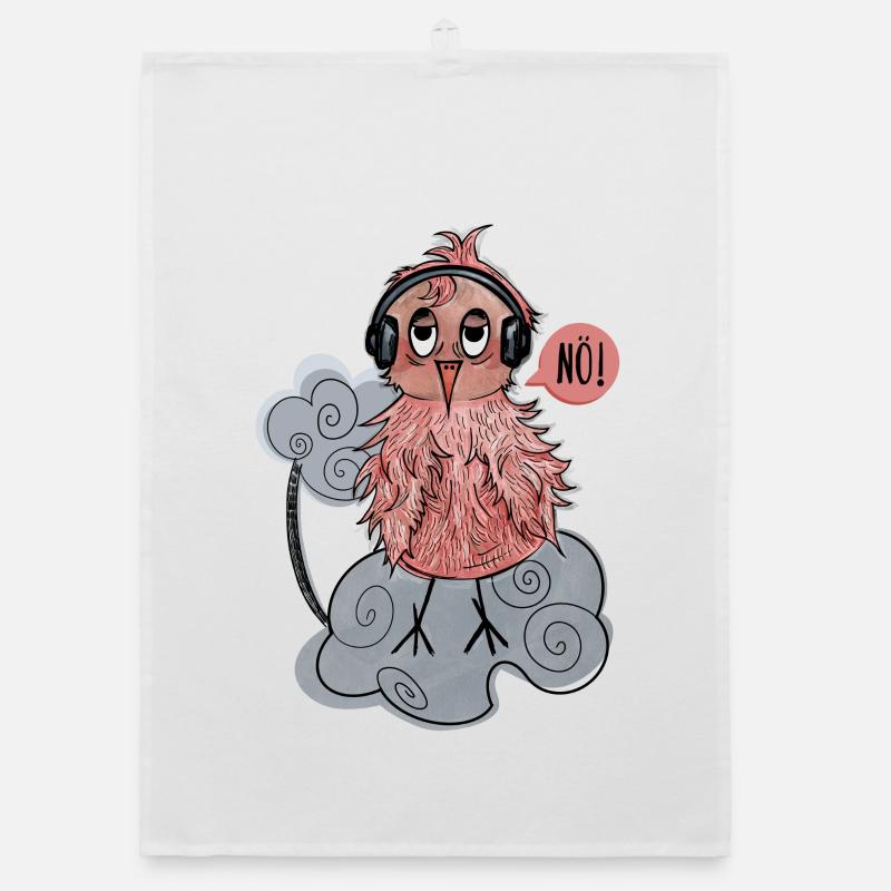 Nope bird Organic dish towel