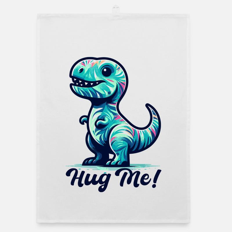 T-Rex Hug Me Cadeau Câlin Torchon bio