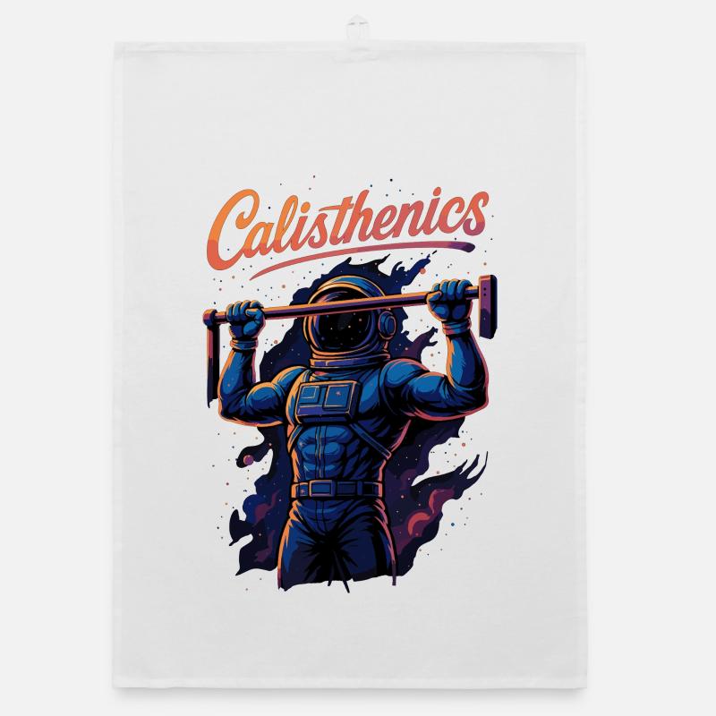 Calisthenics Astronaut Pull-ups Pull-Up Gift Organic dish towel