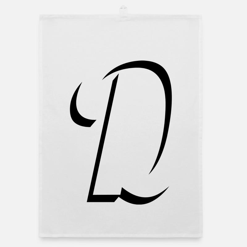 Letter D, Name, der Buchstabe D Organic Geschirrtuch