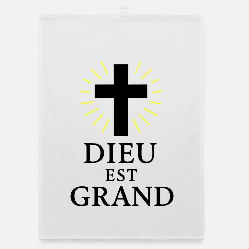 DIEU EST GRAND Torchon bio