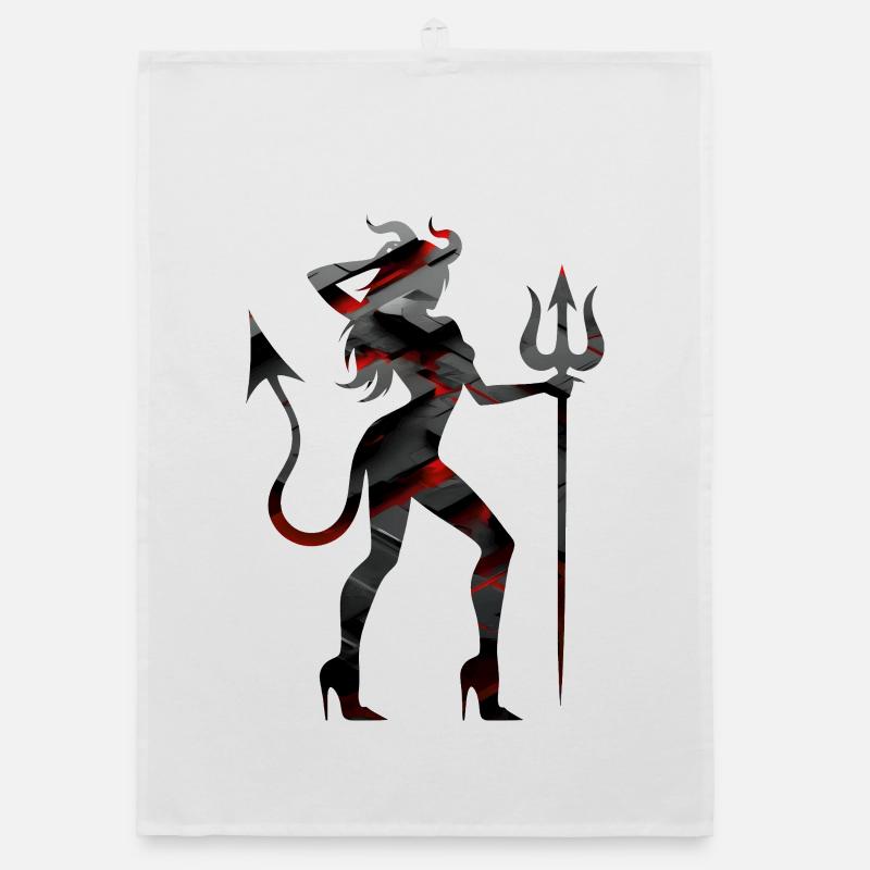 Conception de la silhouette du chasseur de démons intrépide Torchon bio