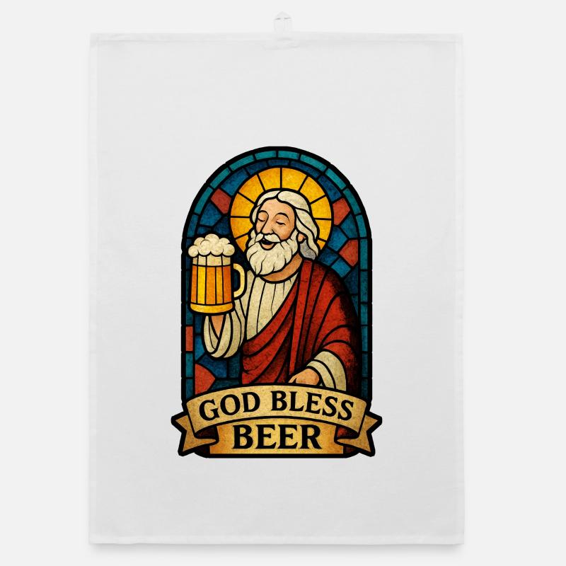 God Bless Beer Organic dish towel