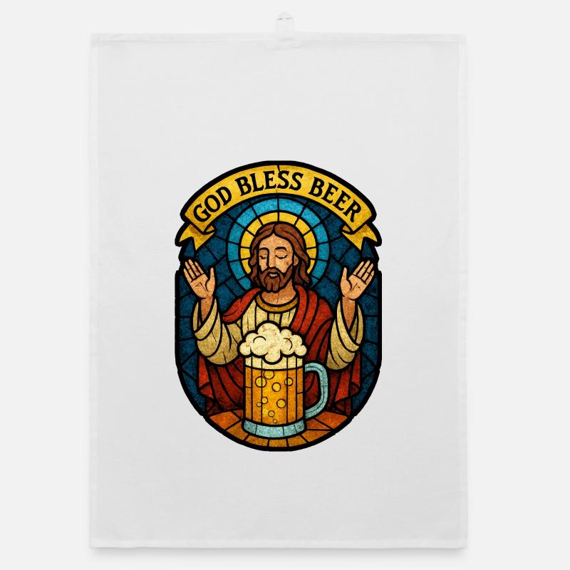 God Bless Beer Organic dish towel