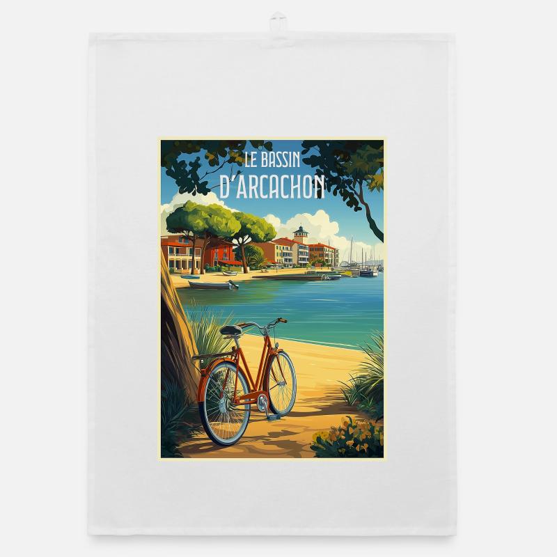 Reflexion der Bucht von Arcachon im Sommer Organic Geschirrtuch
