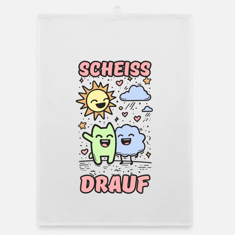 Scheiss drauf Organic Geschirrtuch