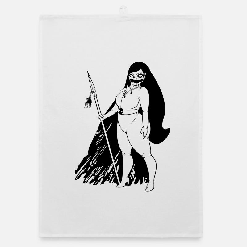 She's all that - Organic dish towel - white