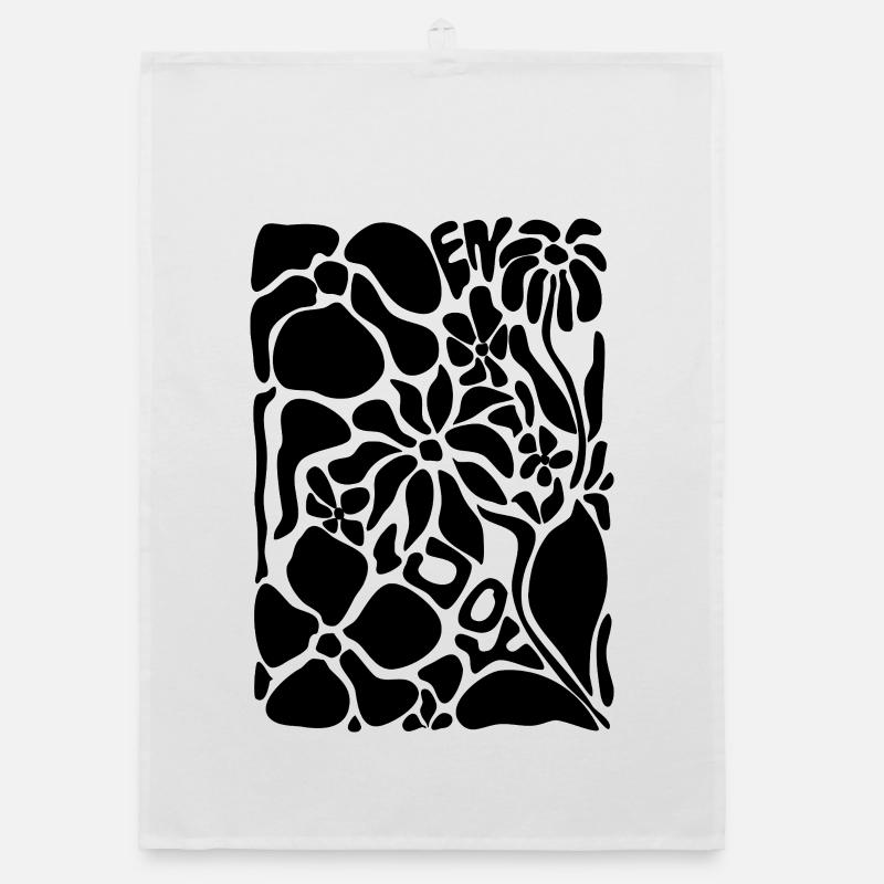 Fleurs abstraites - Profitez-en Torchon bio