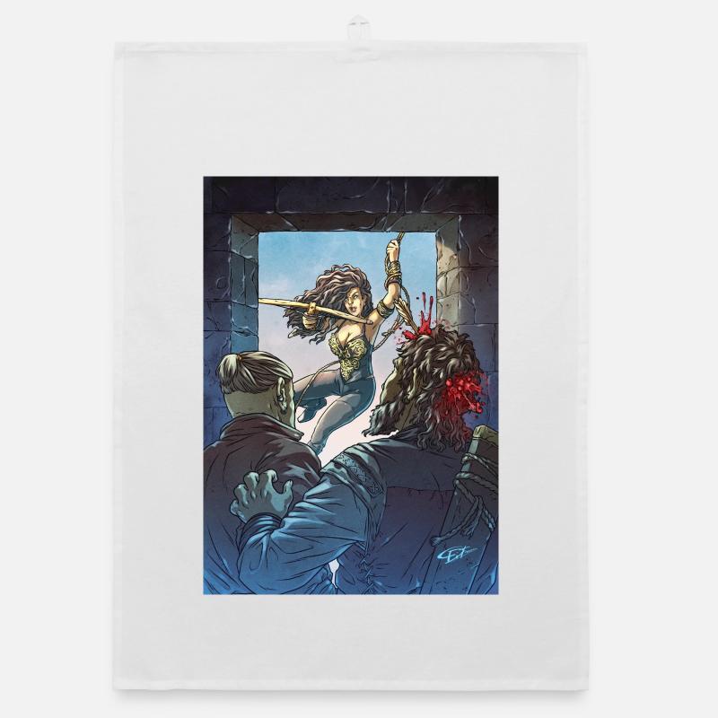 Fantasy-Krieger Organic Geschirrtuch