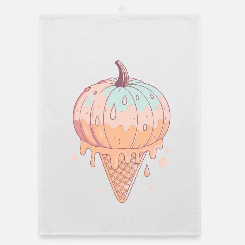 Pastel Glazed Pumpkin Organic dish towel