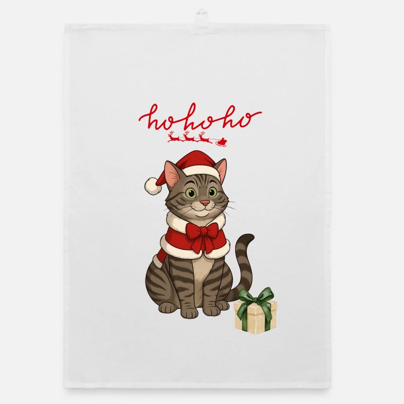 HoHoho, Grey Cat Organic dish towel