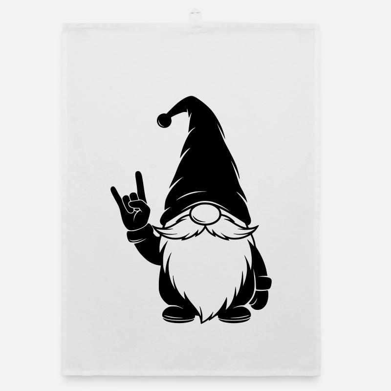 Cooler Wichtel mit Victory Zeichen Organic Geschirrtuch