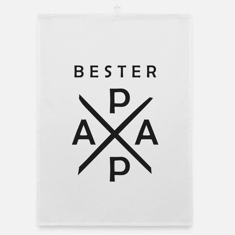 Papa - Organic Geschirrtuch - Weiß