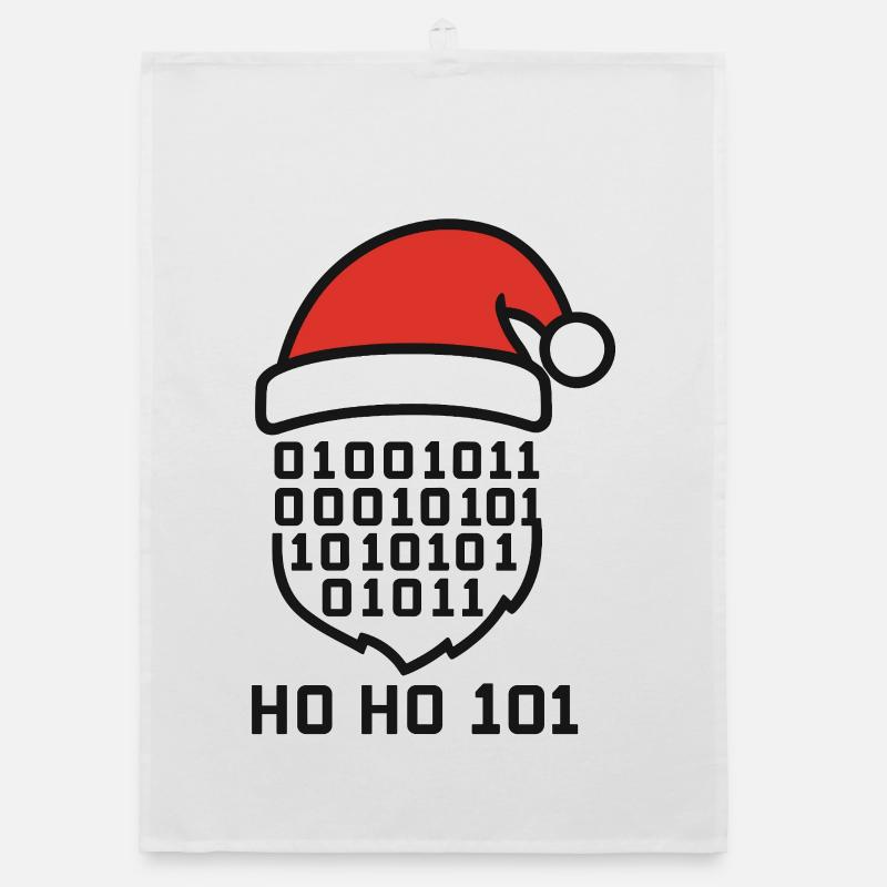 Weihnachtscode mit Santa Hut Organic Geschirrtuch