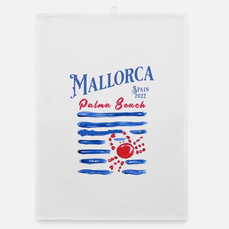Mallorca 2022 Palma Strandkrabbe Organic Geschirrtuch