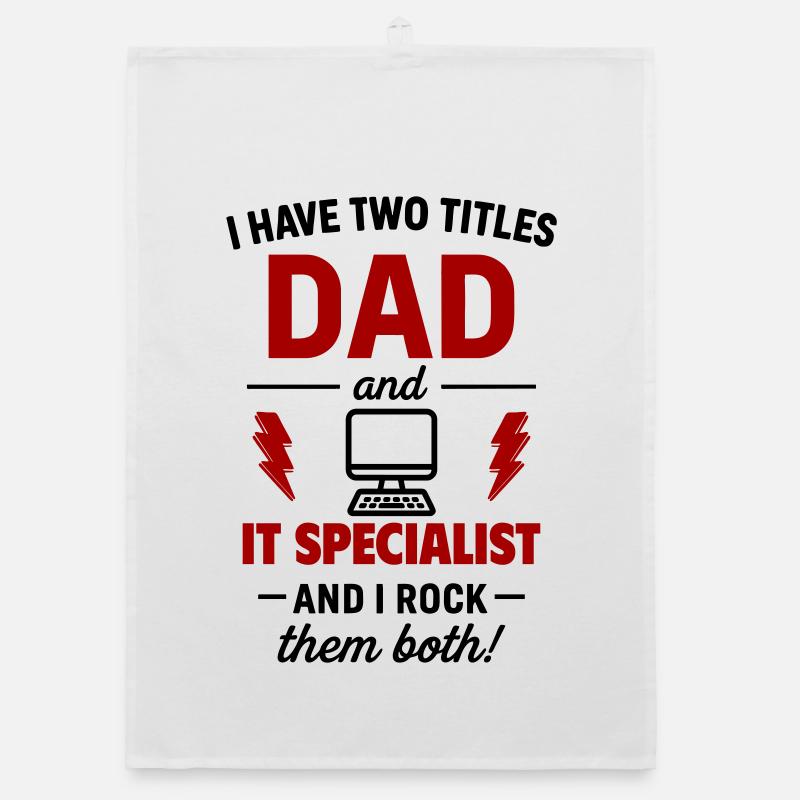 Dad and Computer Scientist – I Rock Both Titles Organic dish towel