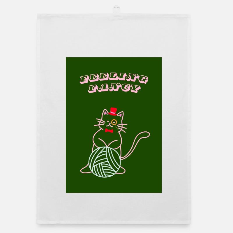 Chat qui se sent chic Torchon bio