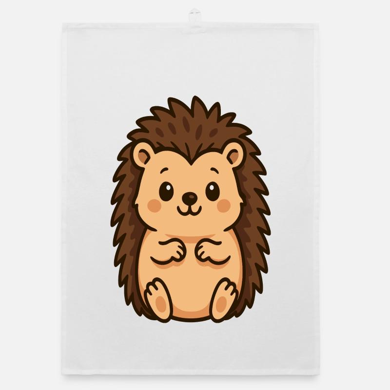 Cuddly Hedgehog Cartoon Organic dish towel