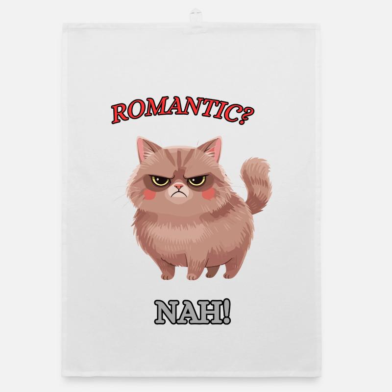 Die Null-Bock-Katze Organic Geschirrtuch