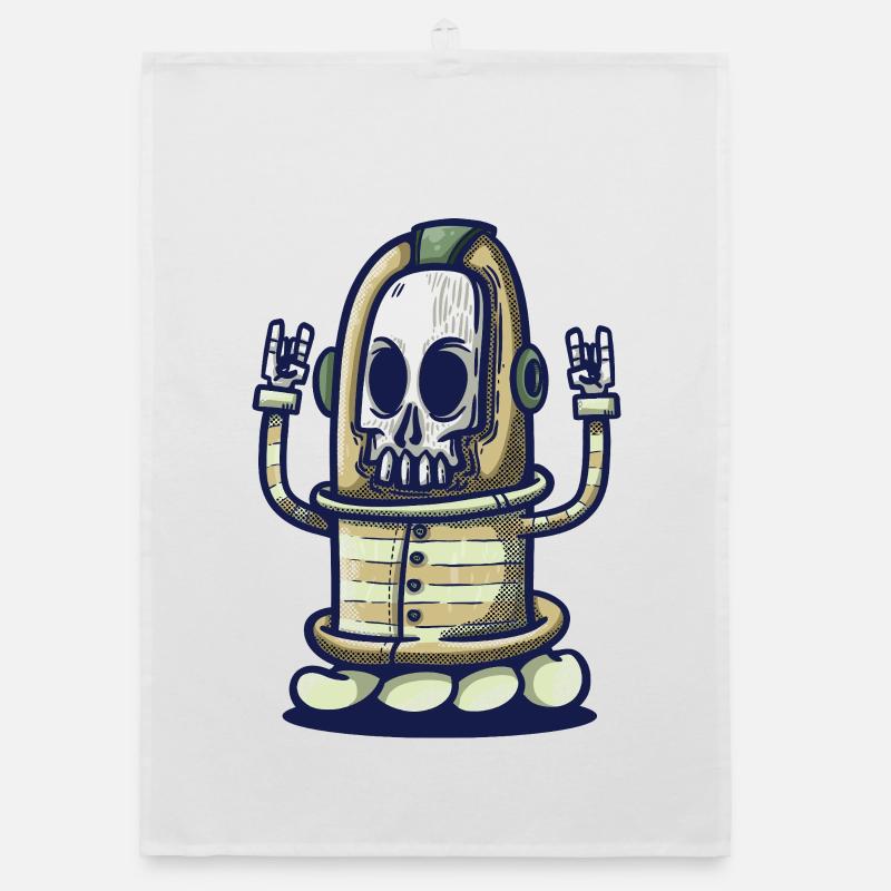 Sous-marin Capitaine Skeleton Torchon bio