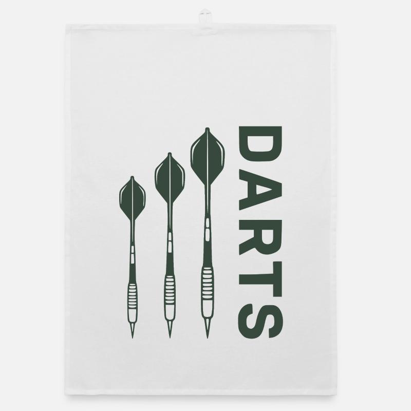 Darts Design Green with Darts Organic dish towel