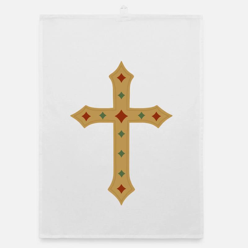 Croix d’or avec incrustations de gemmes Torchon bio