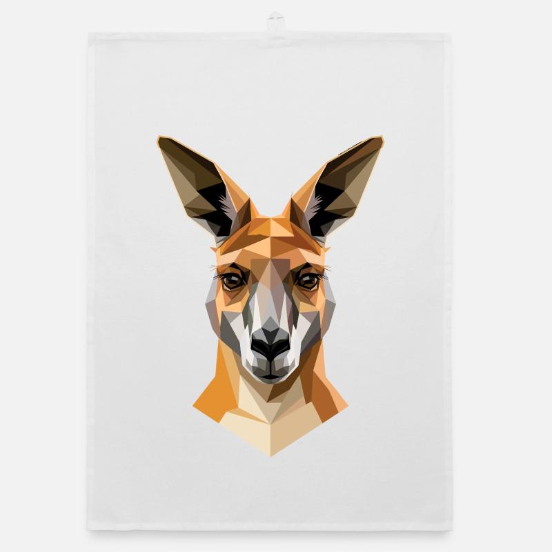 Känguru Australien Outback Wilde Süße Kängurus Organic Geschirrtuch