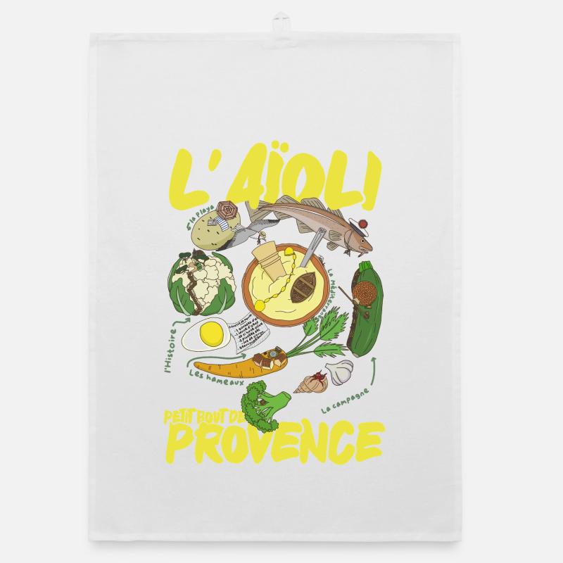 Aïoli Provençal Illustré Torchon bio