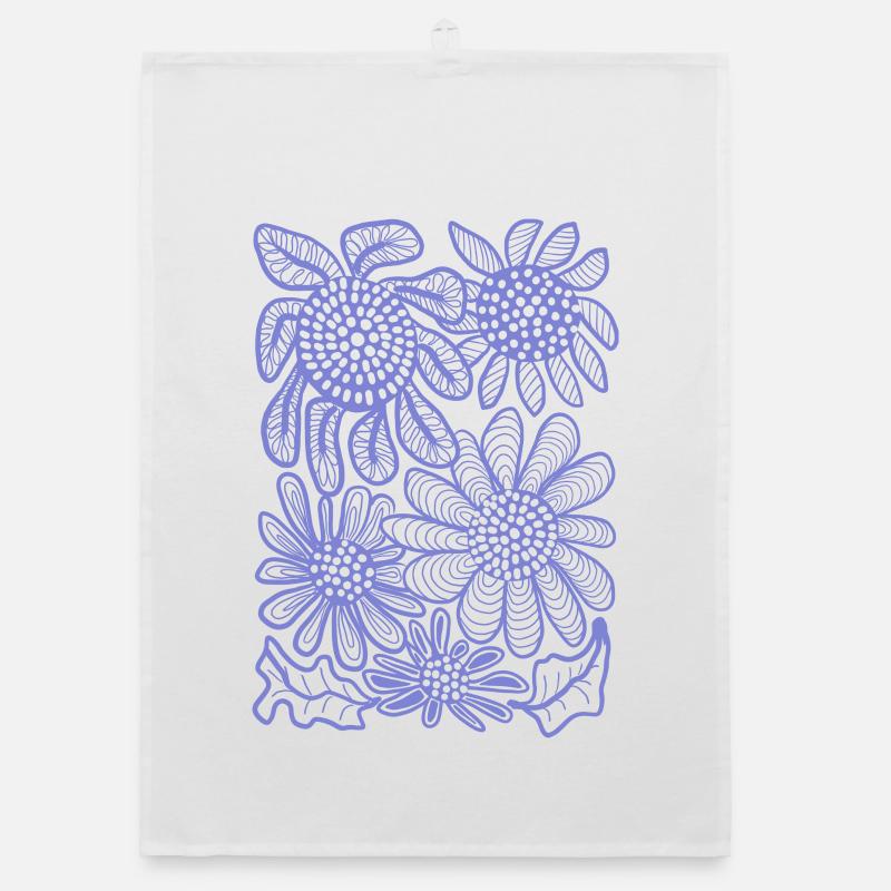 Blütenmuster Organic Geschirrtuch