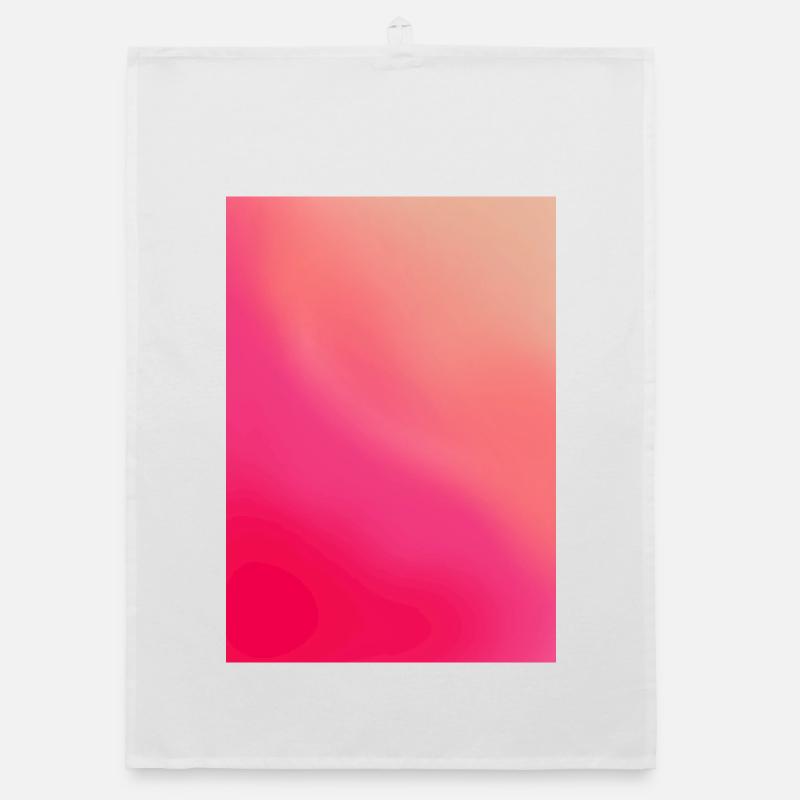 Gradient - Waves pink red customizable Organic dish towel