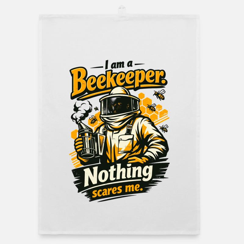 Imker Geschenk: I am a Beekeeper Nothing scares me Organic Geschirrtuch