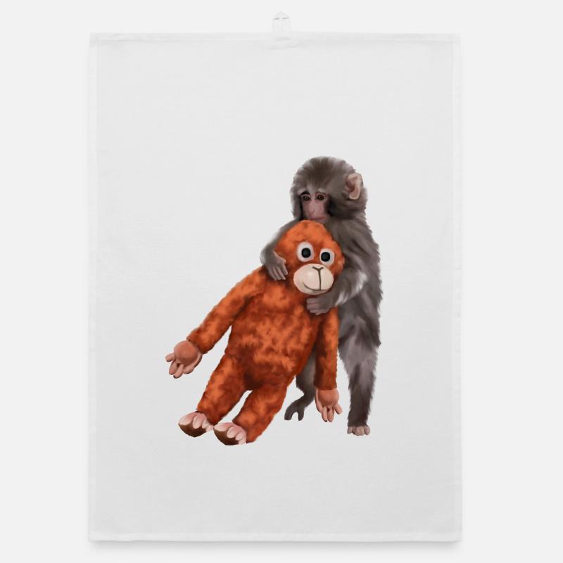 Punch Punch-Kun - Monkey Organic dish towel