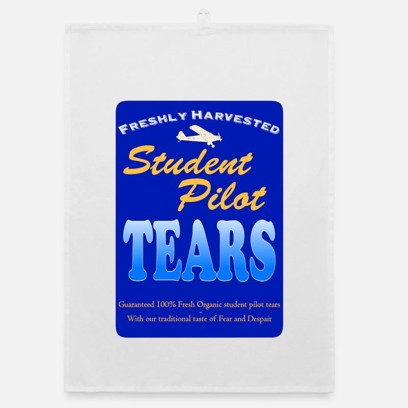 Student Pilot Tears Organic dish towel
