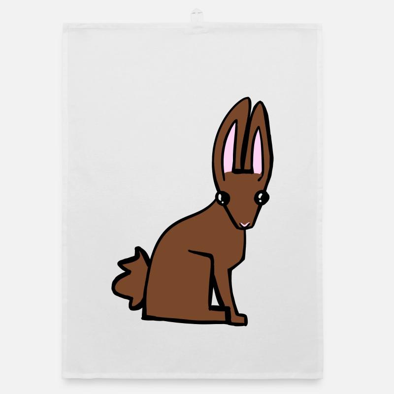 brown bunny Organic dish towel