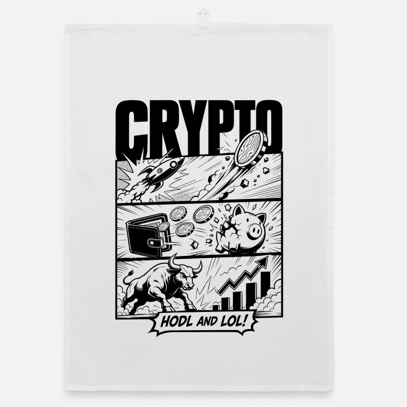 HODL LOL Crypto Comic Torchon bio