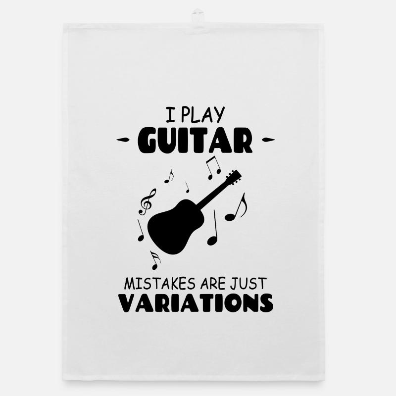 Ich spiele Die Gitarrenfehler sind nur Variationen Organic Geschirrtuch