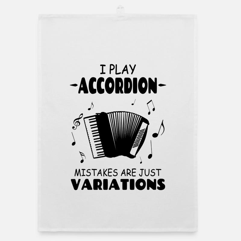 I Play Accordion Mistakes Are Just Variations Organic dish towel