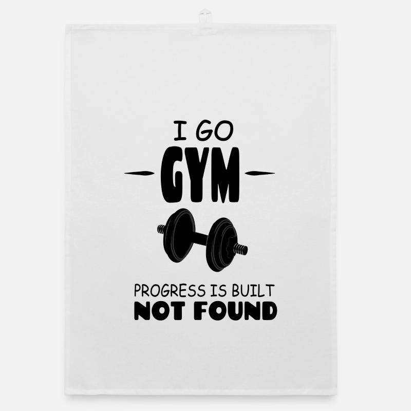 I_go_GYM_Progress_Is_Build_Not_Found Organic Geschirrtuch