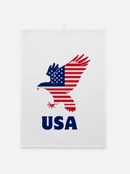 Flag verwenden - Organic Geschirrtuch - Weiß