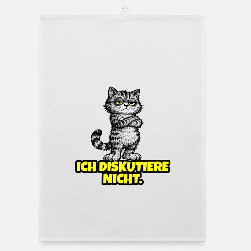 Ich diskutiere nicht. – Grumpy Katze (CAT) Organic Geschirrtuch