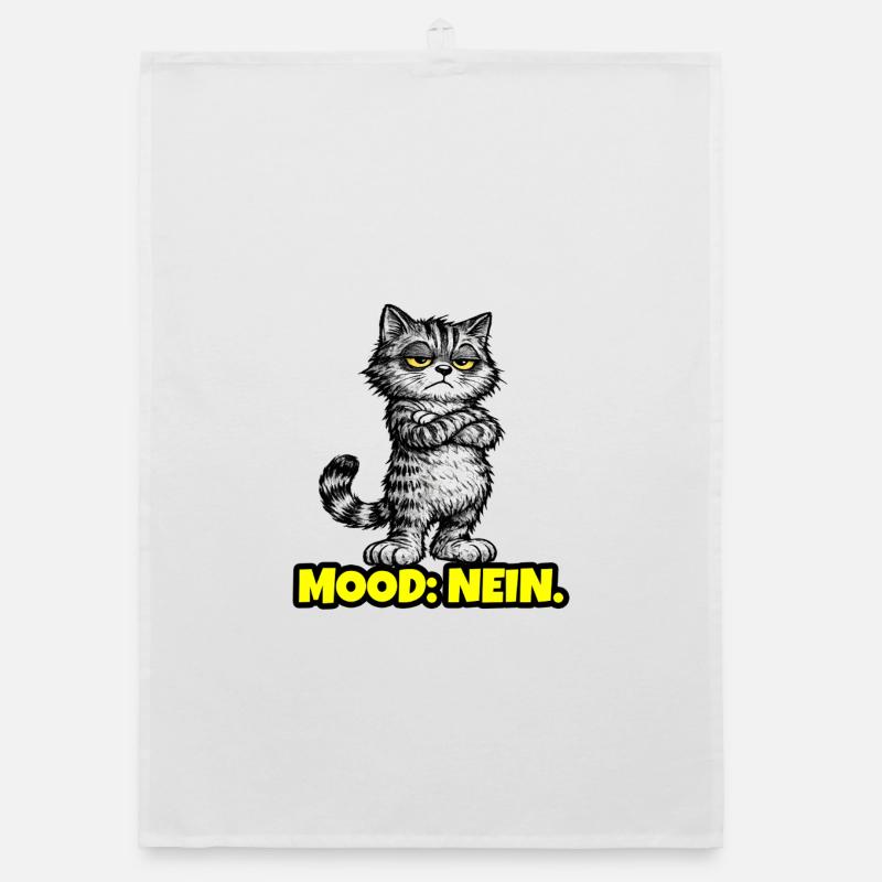 Mood: Nein. – Grumpy Katze (Chef Vibes) Torchon bio